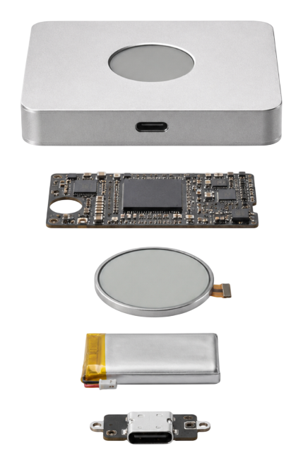 Exploded view of Monokey internals
